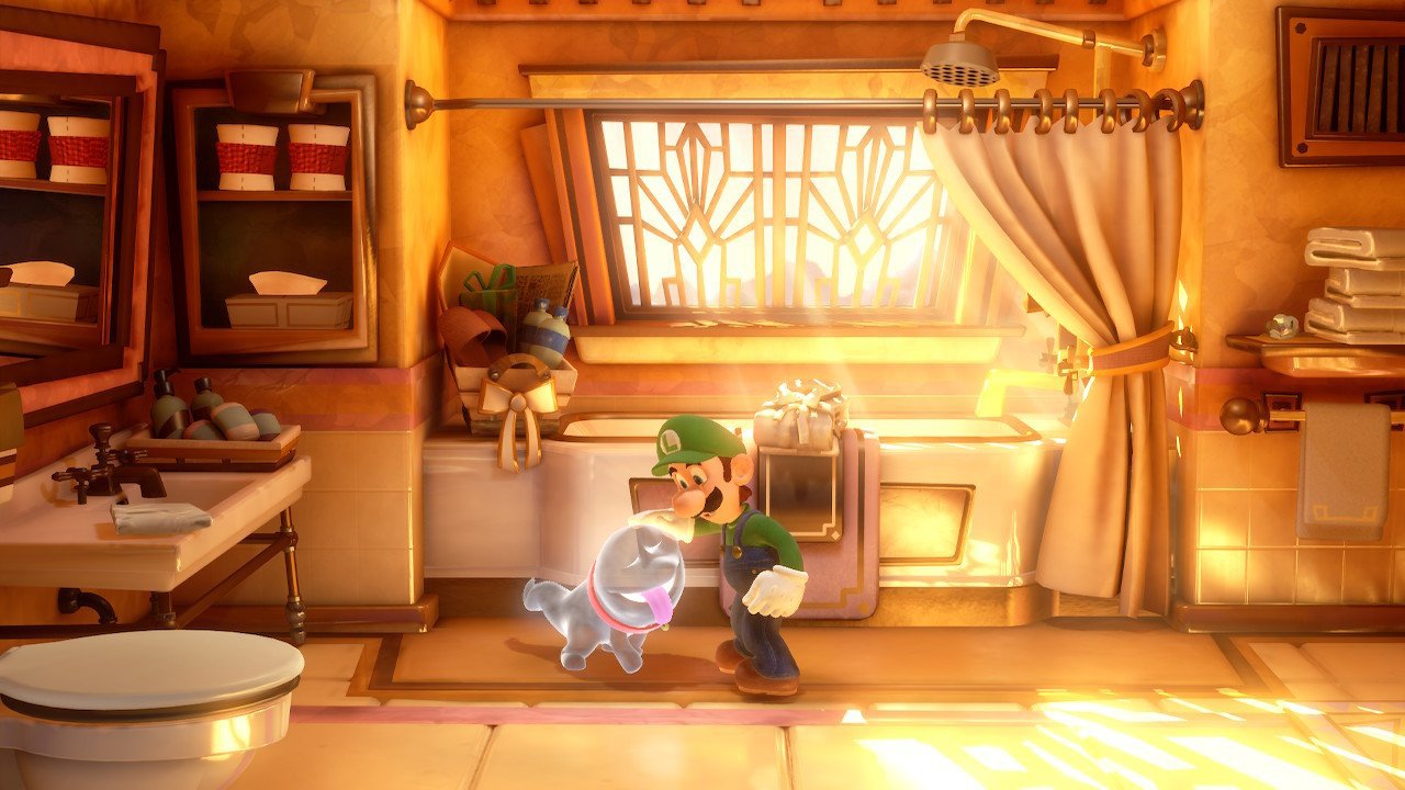 Yes, you can pet the Polterpup in Luigi's Mansion 3