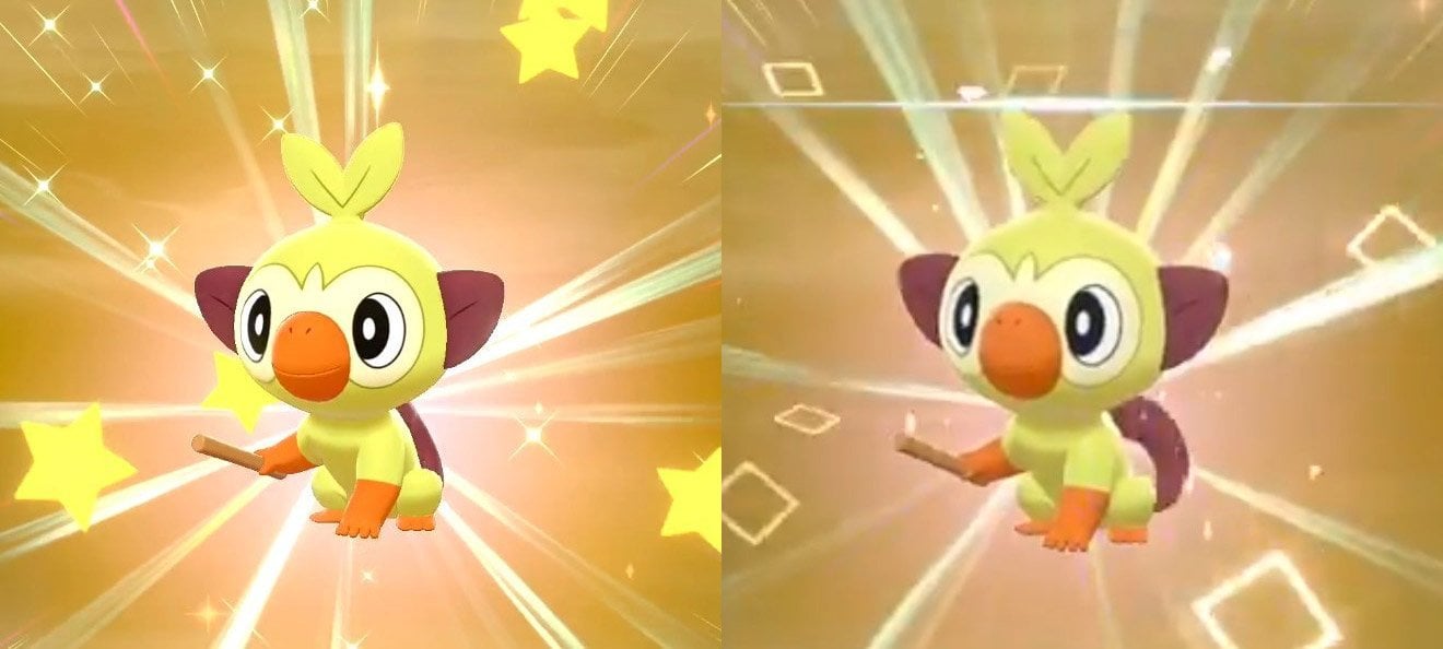 Some shiny Pokemon have stars, others have squares