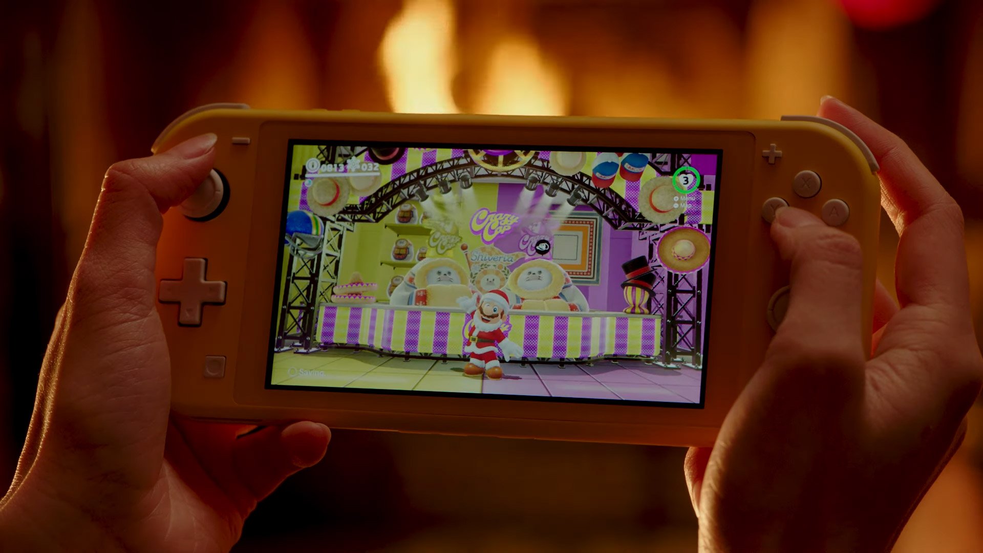 Nintendo made a cozy half-hour Yule Log video