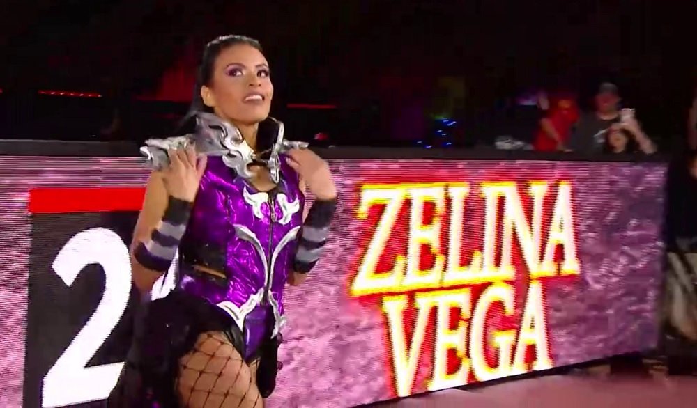 WWE's Zelina Vega rocks up to the Royal Rumble as Mortal Kombat's Sindel