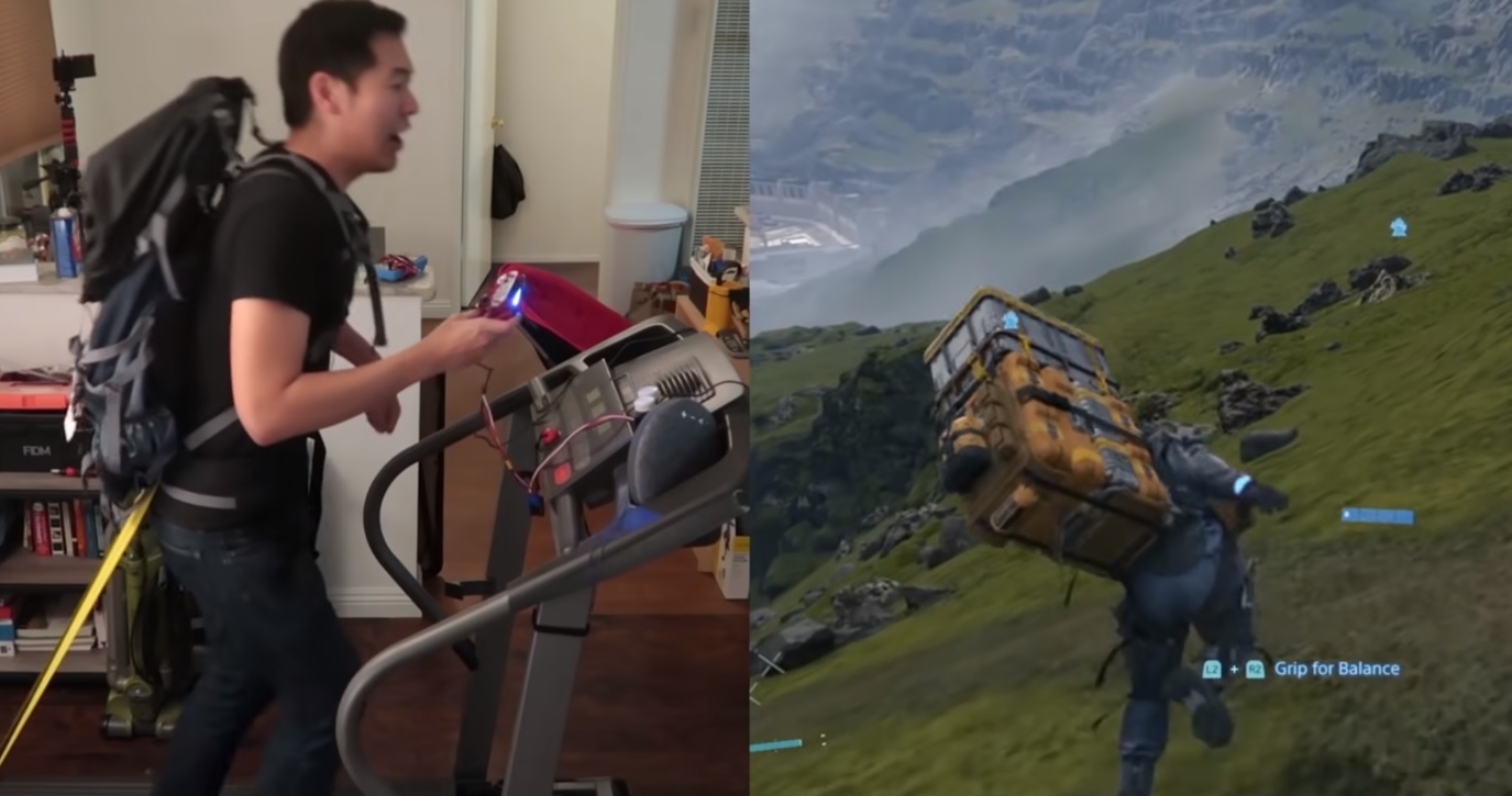 If virtual running wasn't enough, watch this person use a treadmill to control Death Stranding