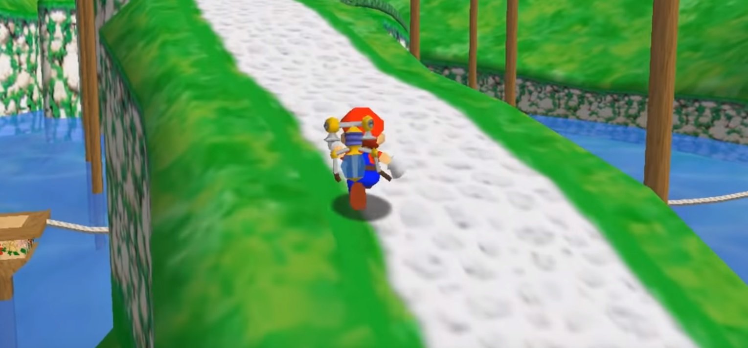 A crazy modder re-created Super Mario Sunshine inside of Mario 64