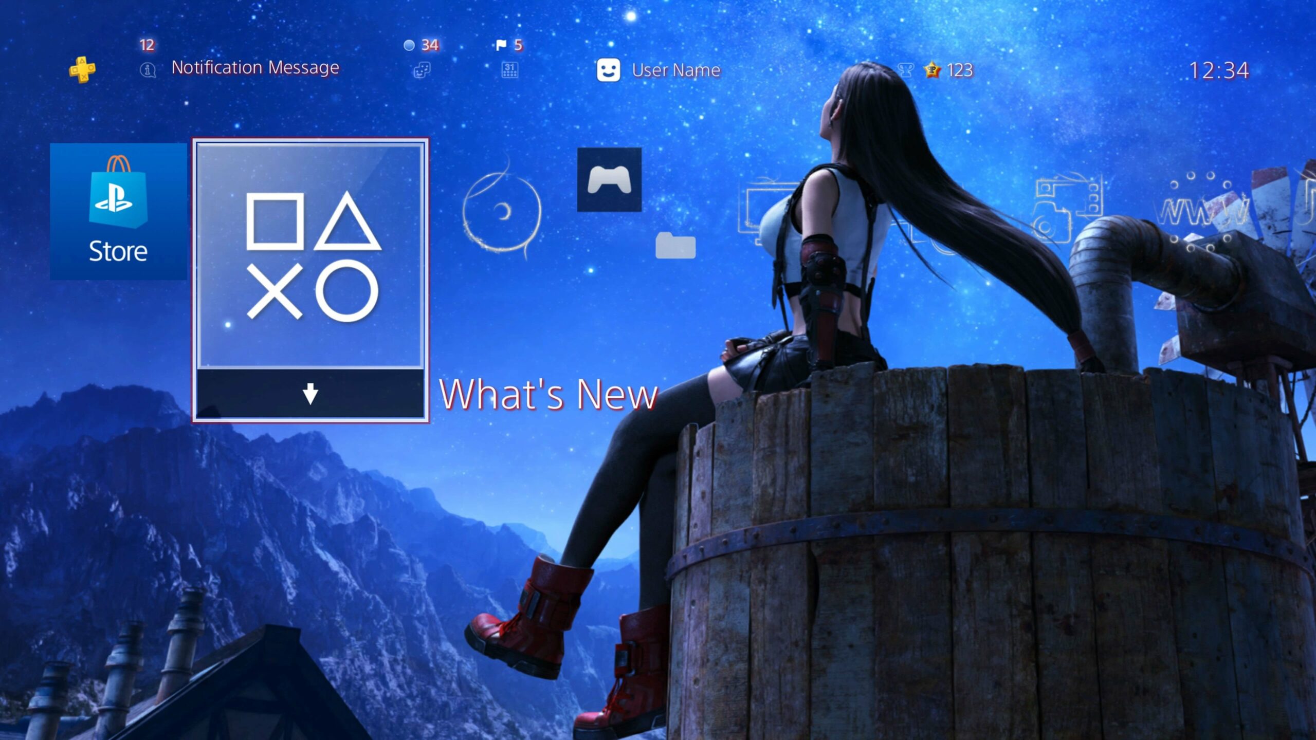 There's a new Final Fantasy VII Remake Tifa PS4 theme, but it's wrapped up in a candy marketing scheme