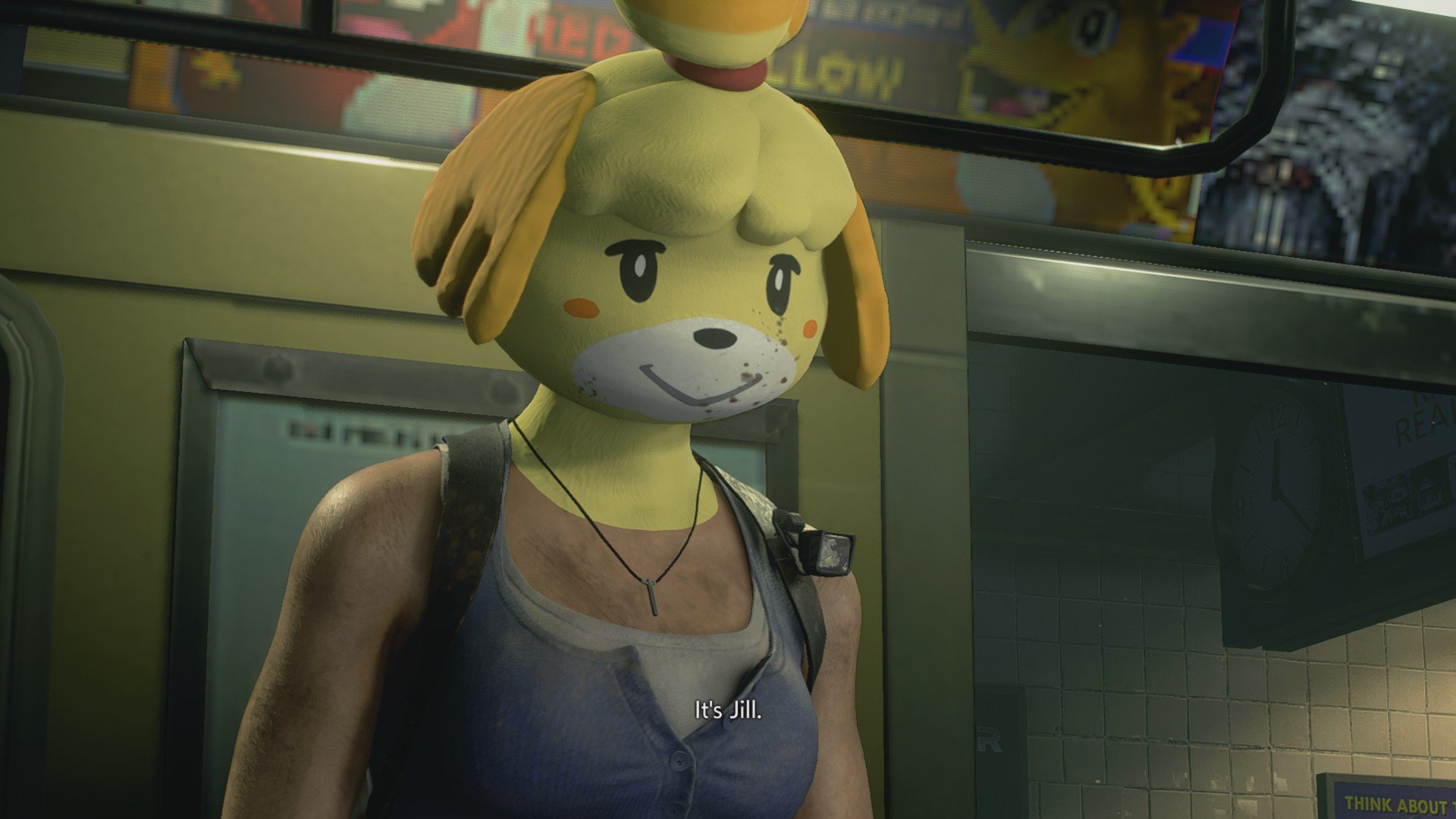 It begins...Resident Evil 3 mod adds a creepy Isabelle mask into the mix