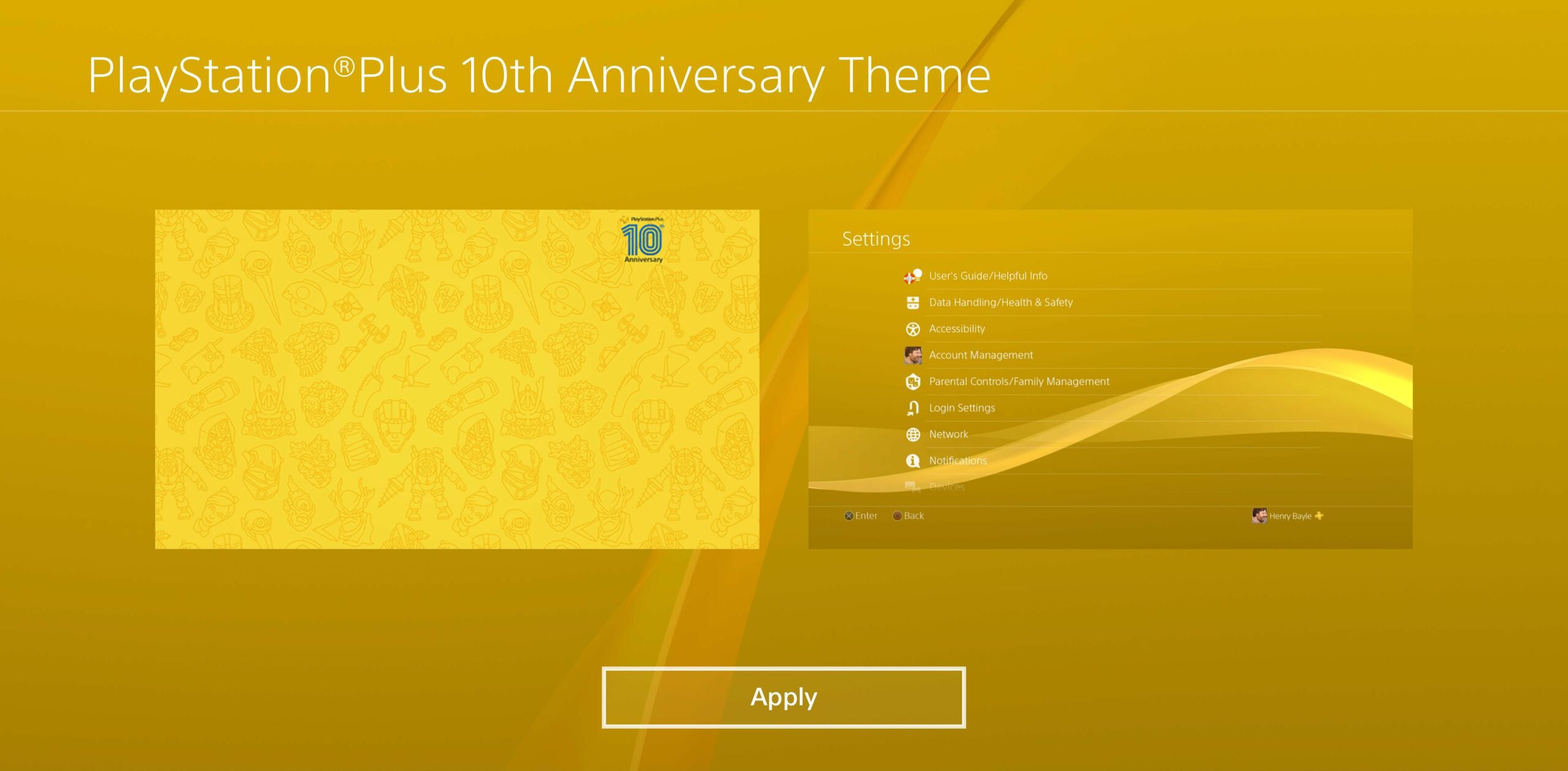 There's a free PS4 theme for the 10th anniversary of PlayStation Plus