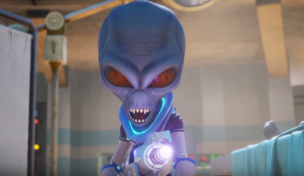 Crypto infiltrates Area 42 in Destroy All Humans!