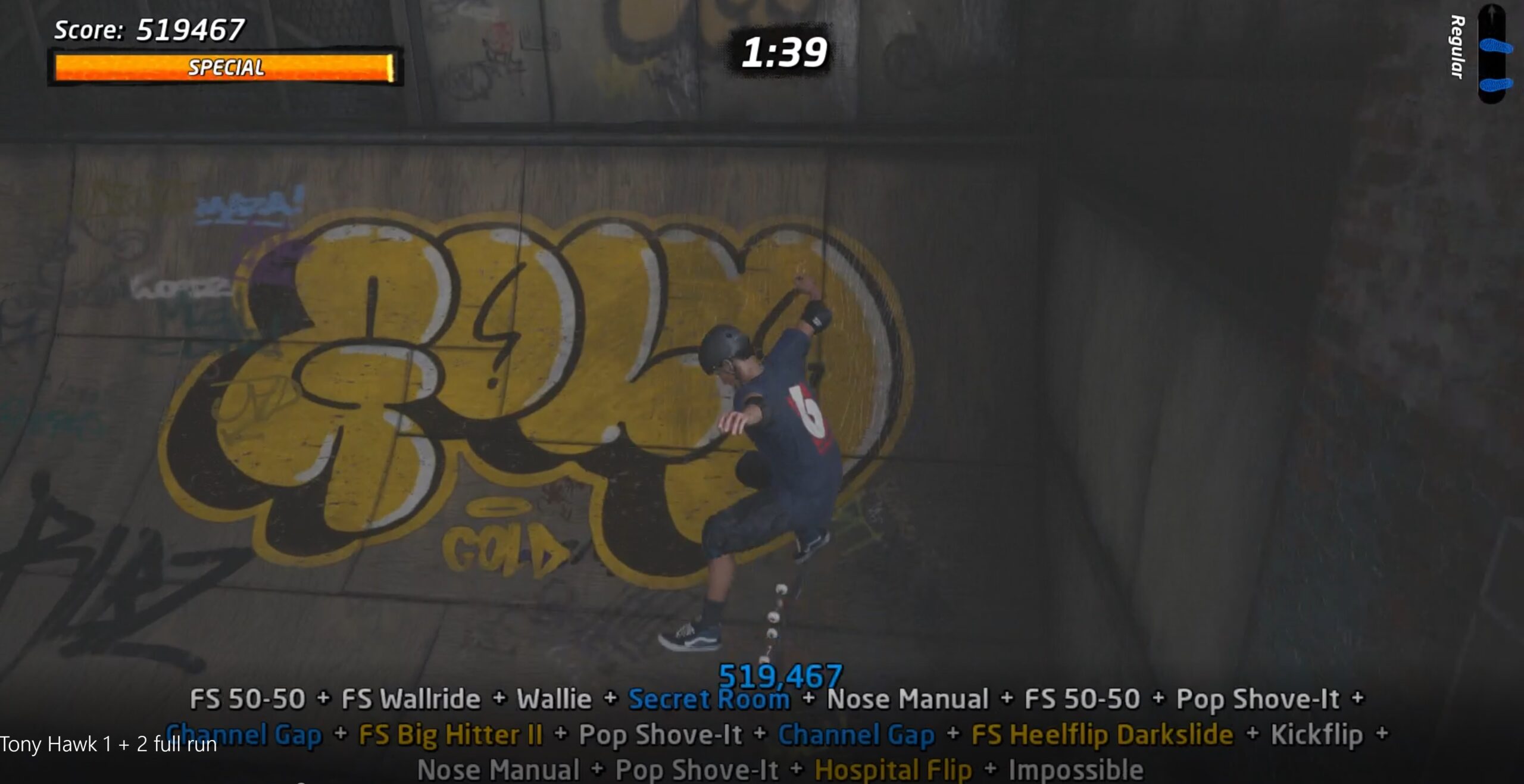 Finally, we can show you footage of a full Tony Hawk's Pro Skater 1 + 2 run