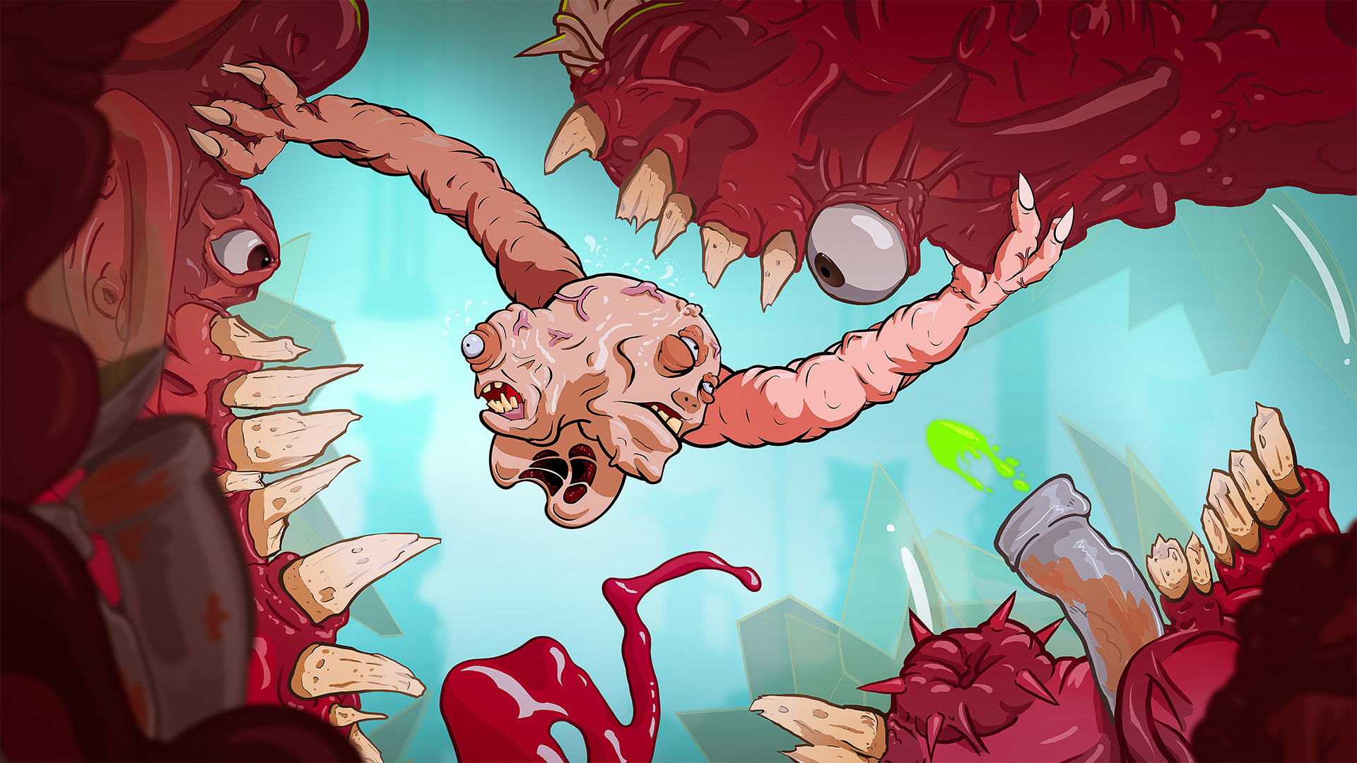 Struggling puts two co-op players in one mutated body