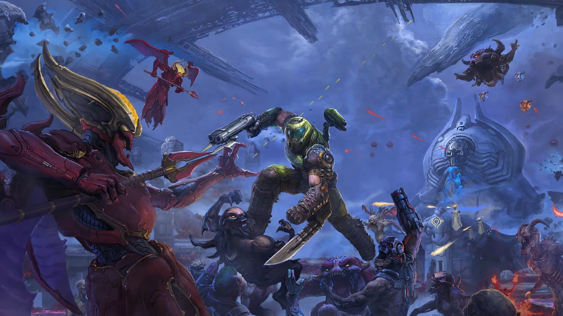 Doom Eternal's first story DLC rips, tears, and drops in October
