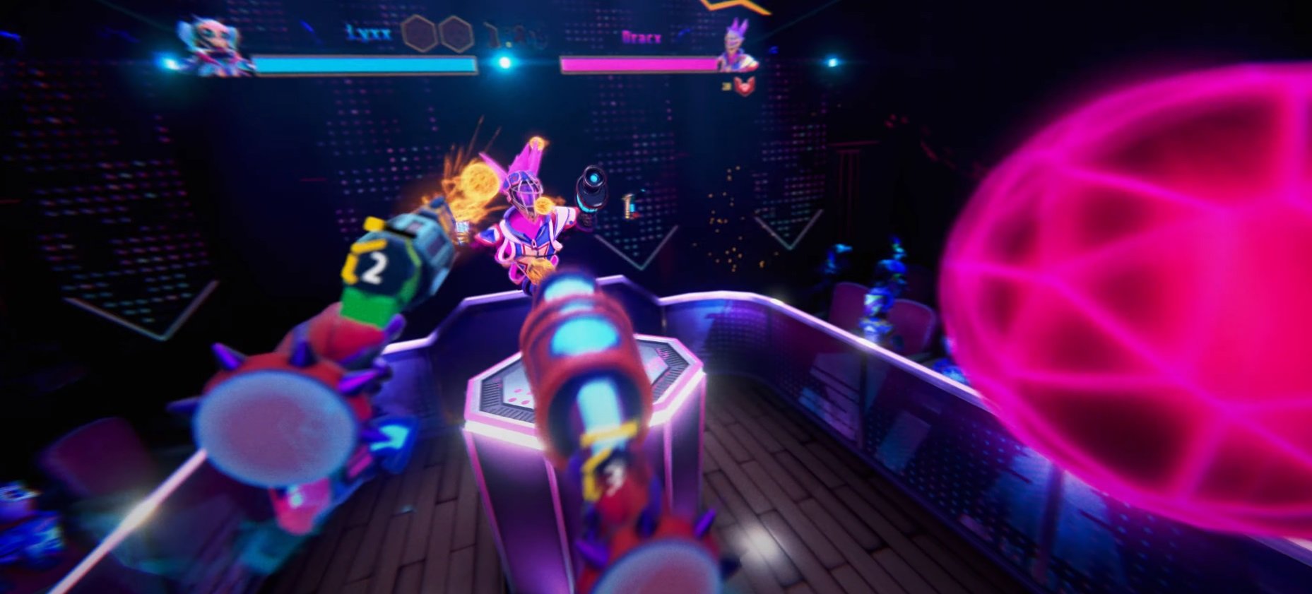Blaston is a fun little VR dueling game that's basically a fighter with guns
