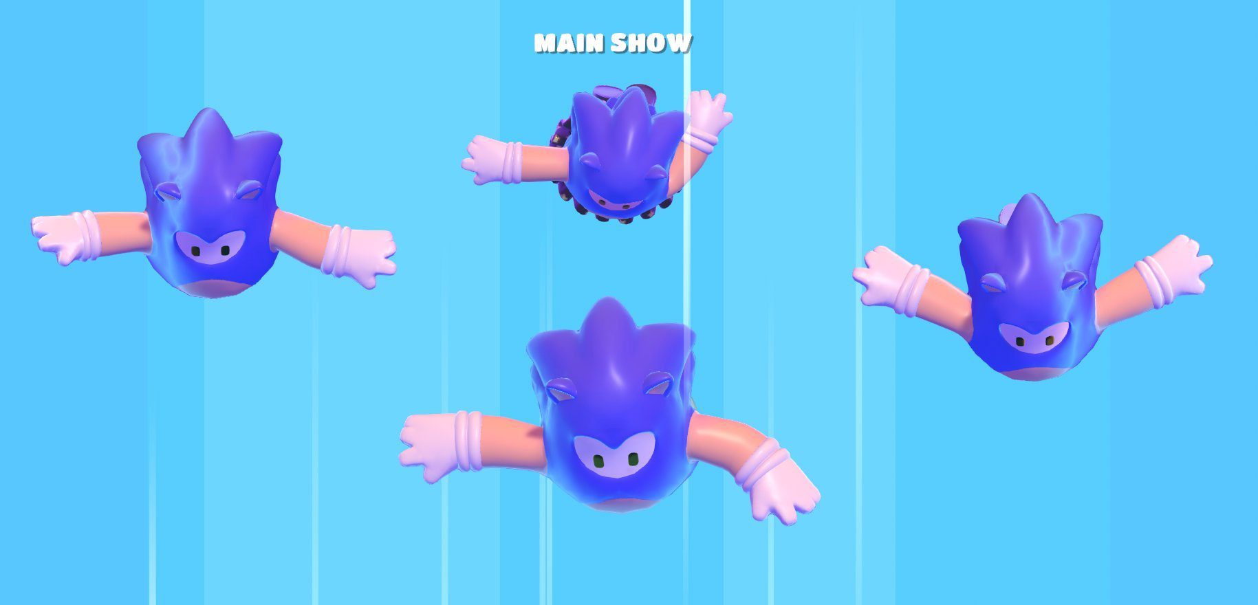 Fall Guys dressed up as Sonic is some real fanfic nightmare stuff