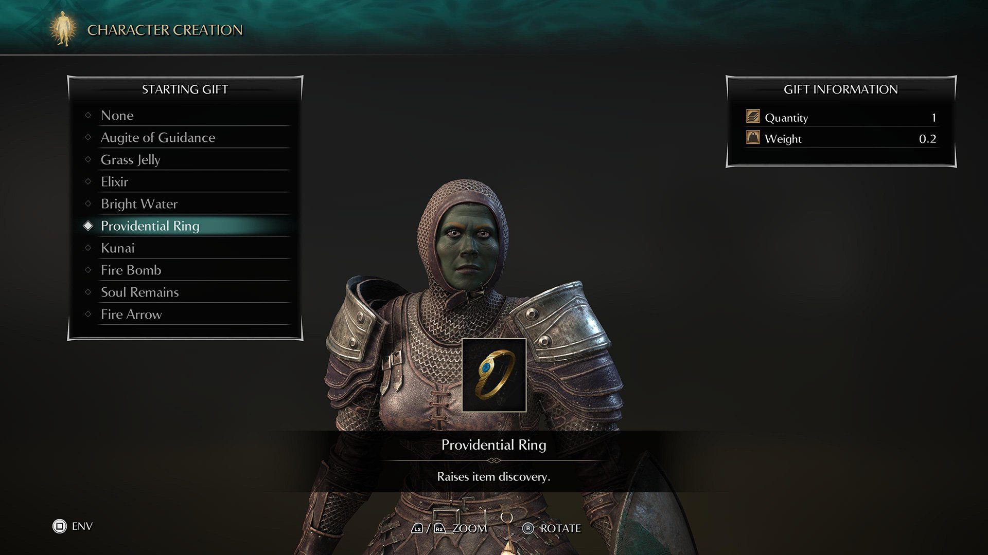 You can get the Providential Ring in Demon's Souls even if you didn't pick it as your starting gift