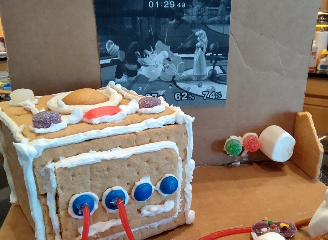 I don't think I could eat this GameCube gingerbread masterpiece