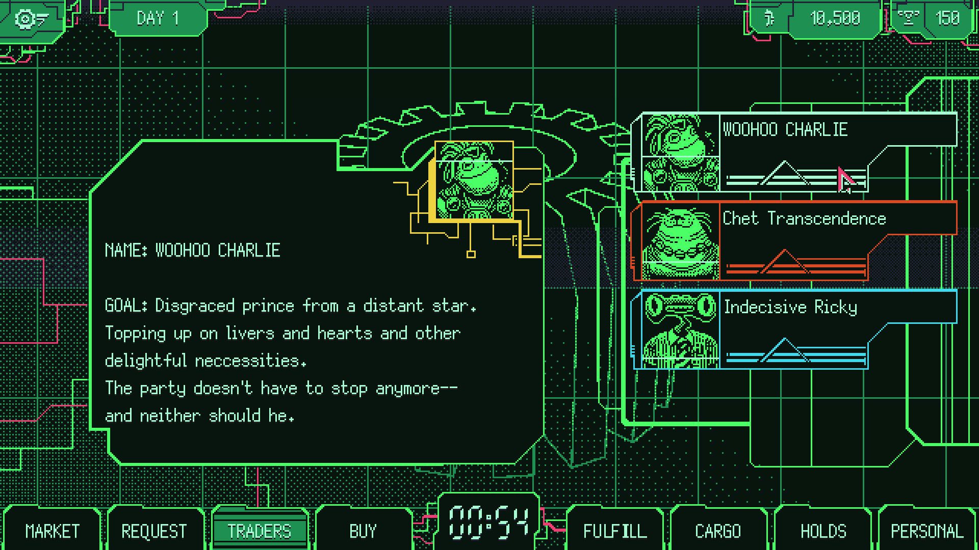 Space Warlord Organ Trading Simulator is a fun idea for a video game