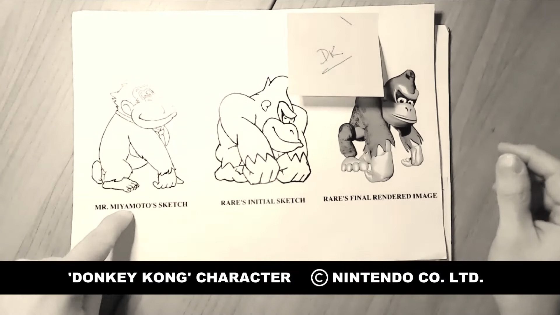 Donkey Kong Country artist Kevin Bayliss pulled out old character sketches for a show and tell
