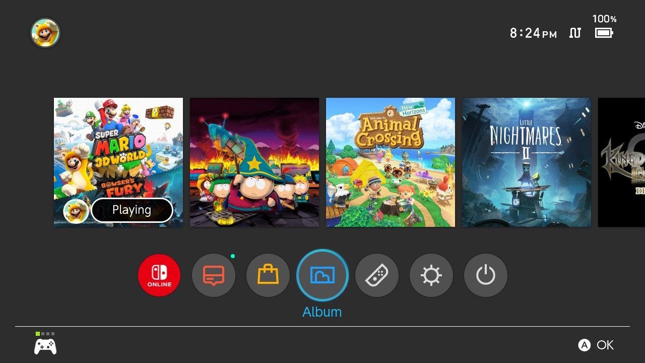 PSA: If you mash the ZR and ZL buttons, your Switch battery percentage will pop up