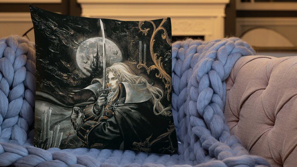 There's a pillow with Alucard from Castlevania: Symphony of the Night and I really shouldn't