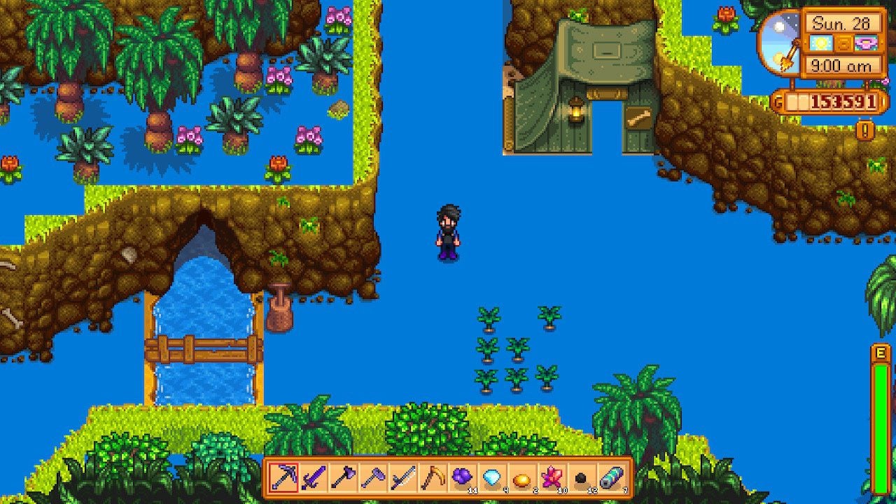 Stardew Valley fixed those blue floors on Ginger Island