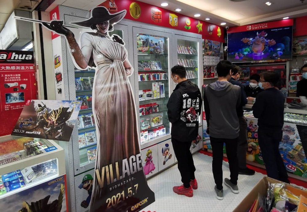 Capcom is promoting Resident Evil Village with life-size Lady Dimitrescu standees