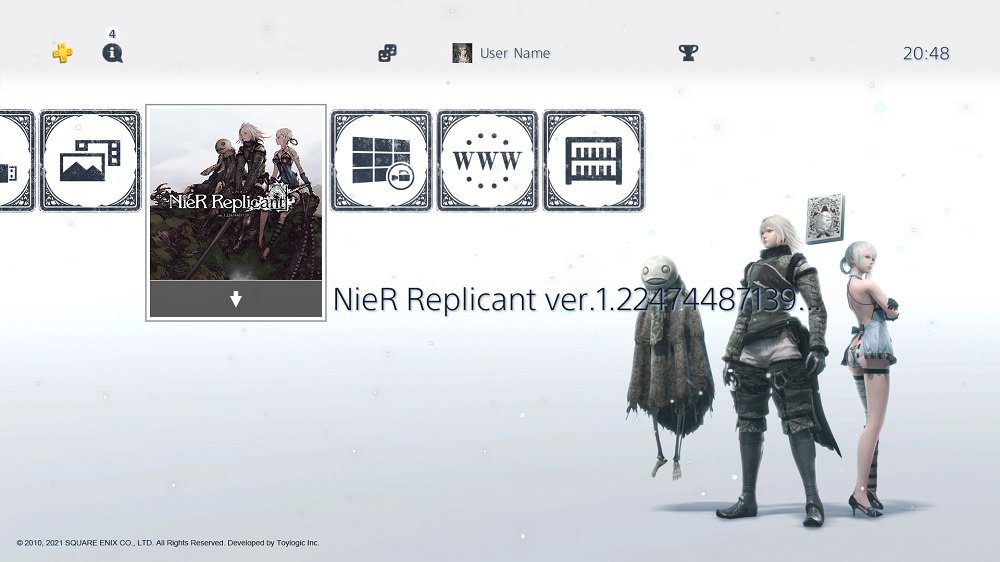 Picking up a first-print PS4 copy of NieR Replicant will bag you this stylish theme & avatar set