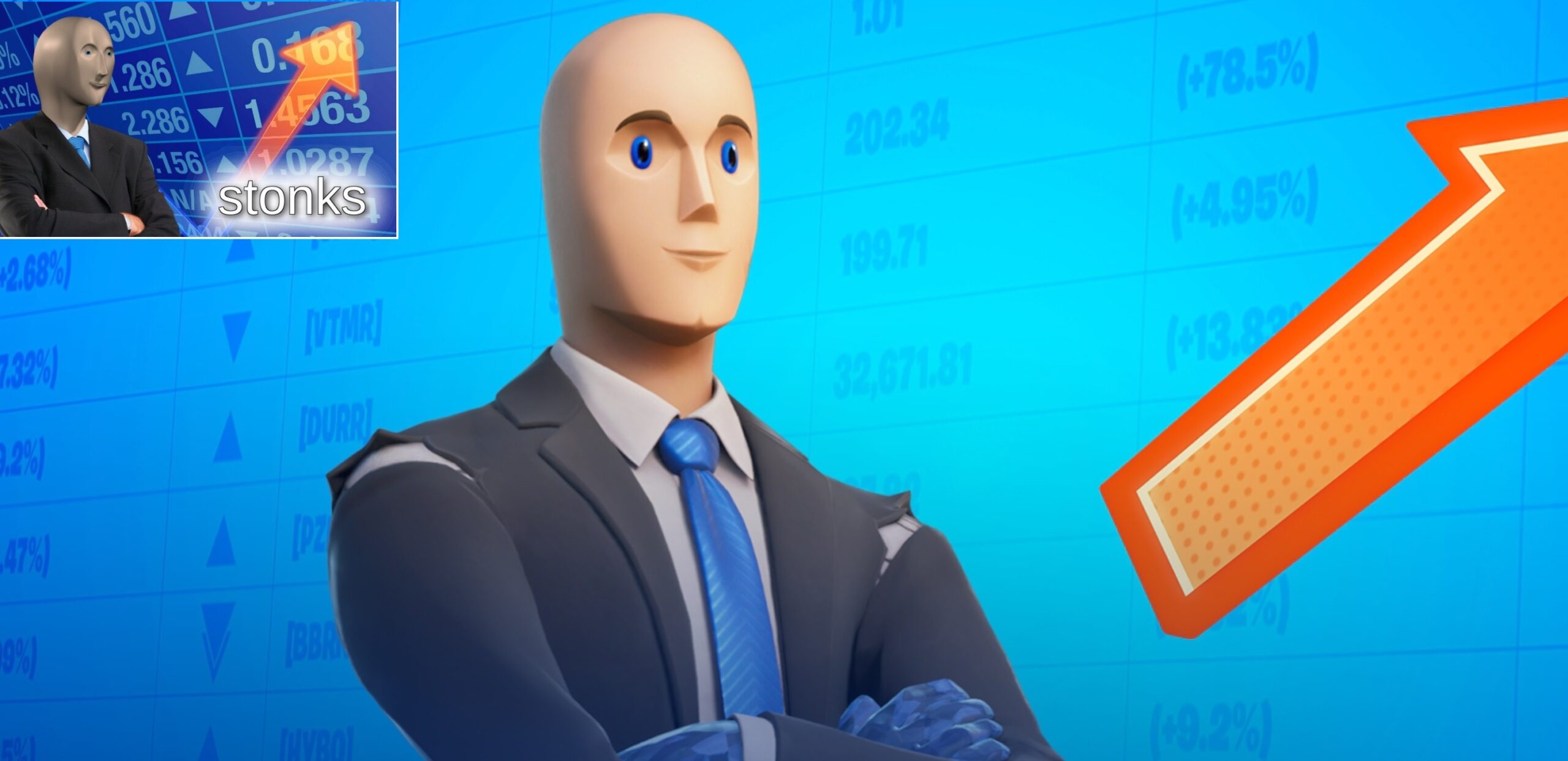 Fortnite added a Stonks Guy skin, and I can hear the groaning through my speakers