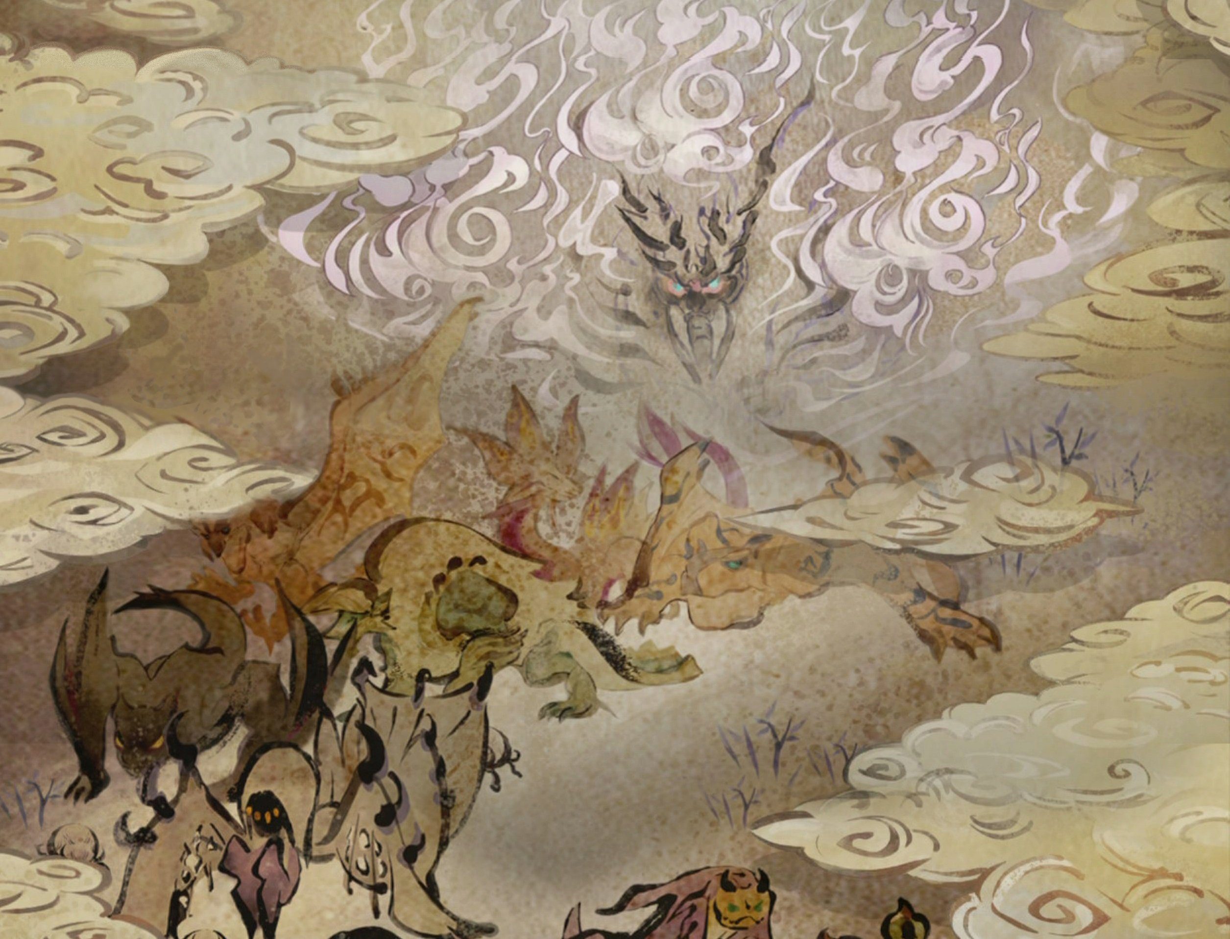 The full Monster Hunter Rise loading screen art is a sight to behold