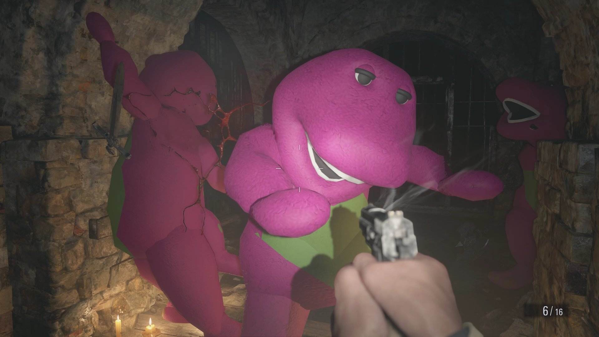 Modder puts Barney inside the Resident Evil Village demo