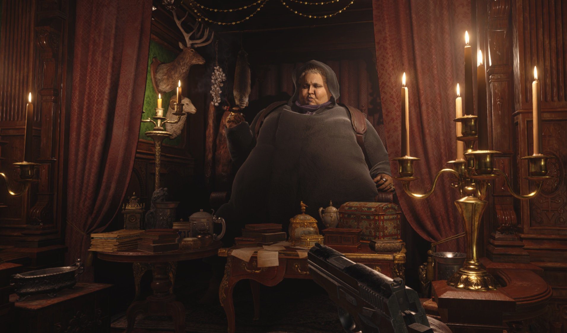 Resident Evil Village's Duke and RE4's Merchant are friends, so they may as well match!