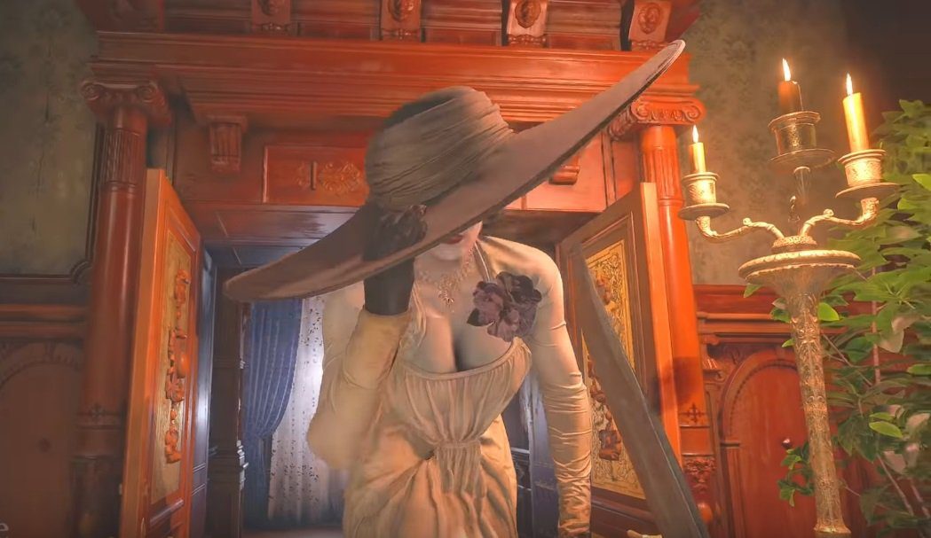 Resident Evil Village Lady Dimitrescu hat mod casts some serious shade