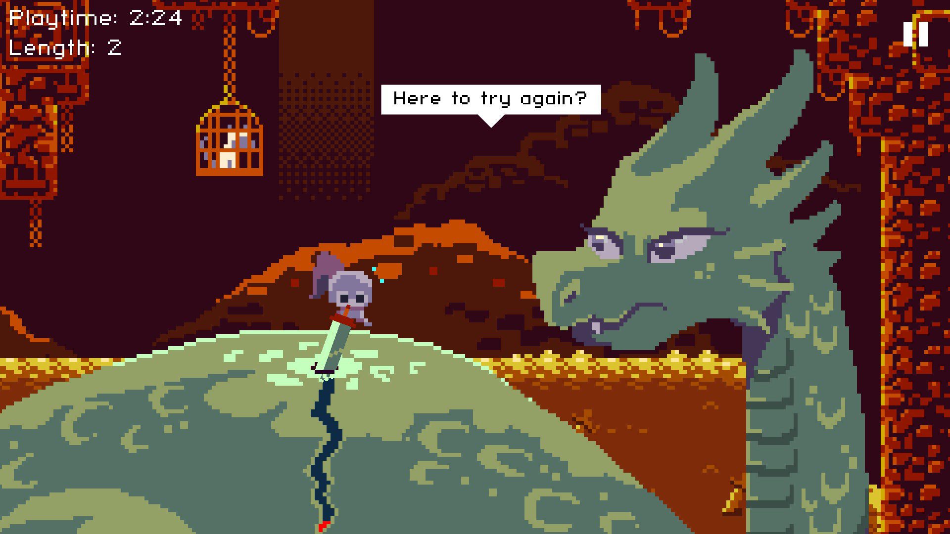 Deepest Sword is a fun yet maddening platformer about a little sword that grows