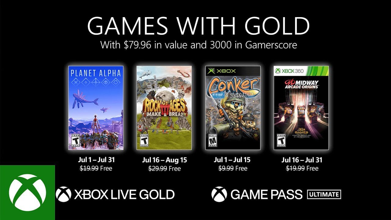July's Xbox Games with Gold features Conker and some Midway classics