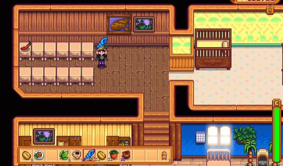 Someone's daughter suggested this savage 'divorce trophy room' for their Stardew Valley playthrough