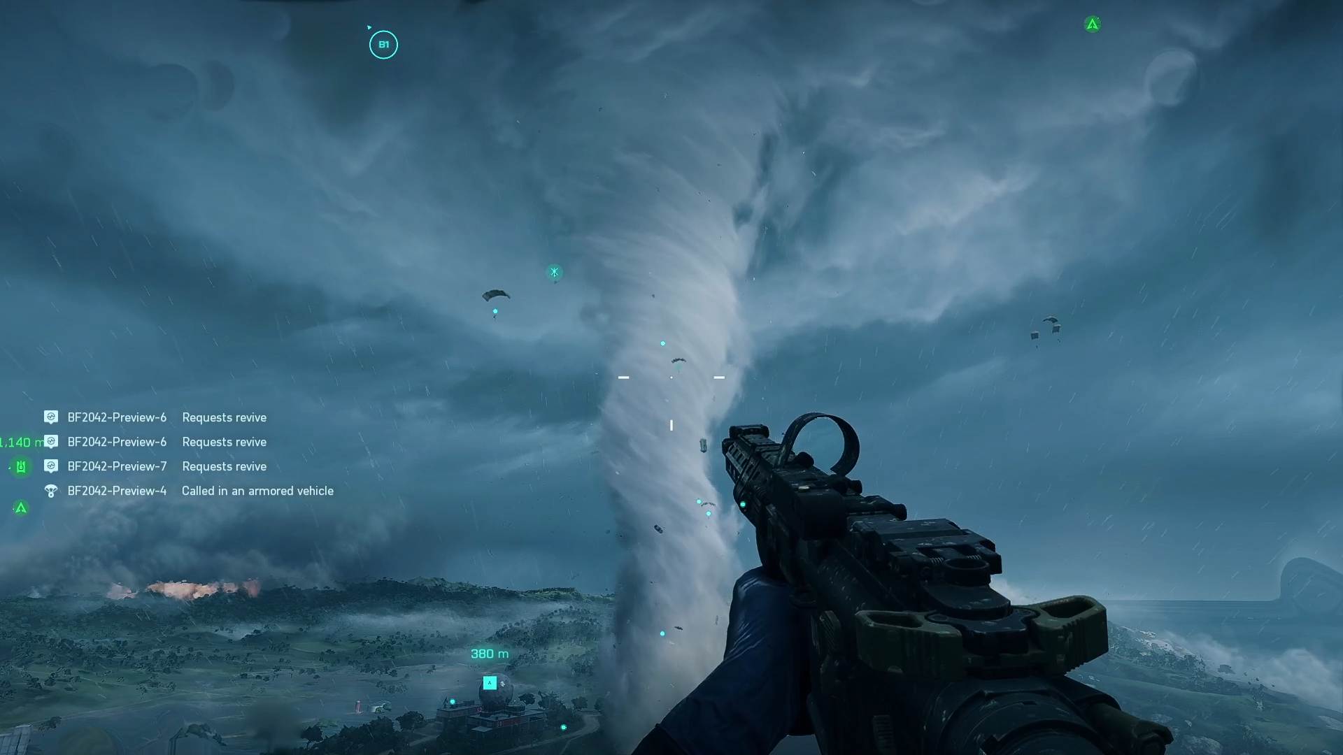 Battlefield 2042 let me drive a truck into a future tornado, and it ruled