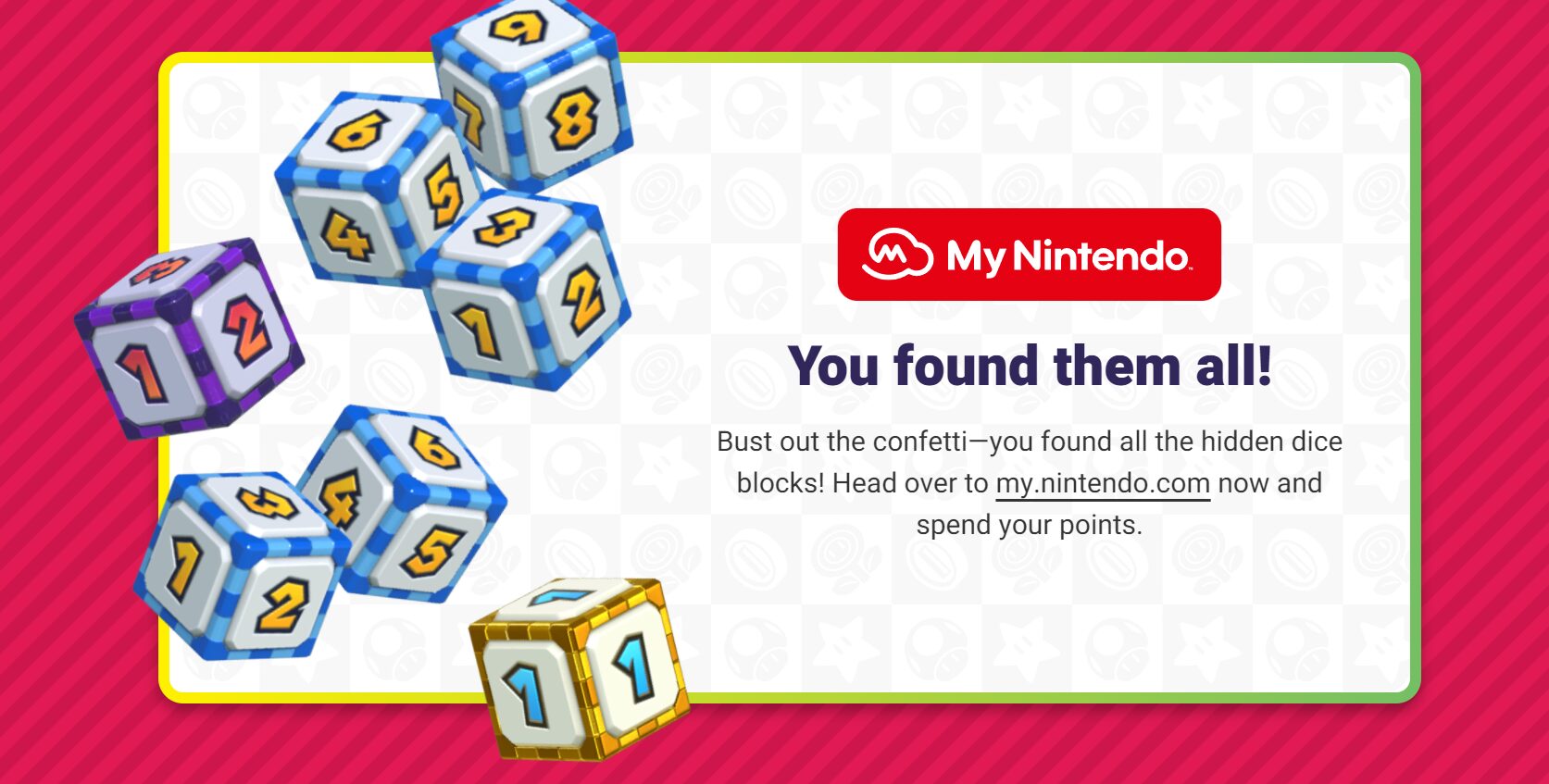 You can get 100 My Nintendo Platinum Points now with Mario Party Superstars