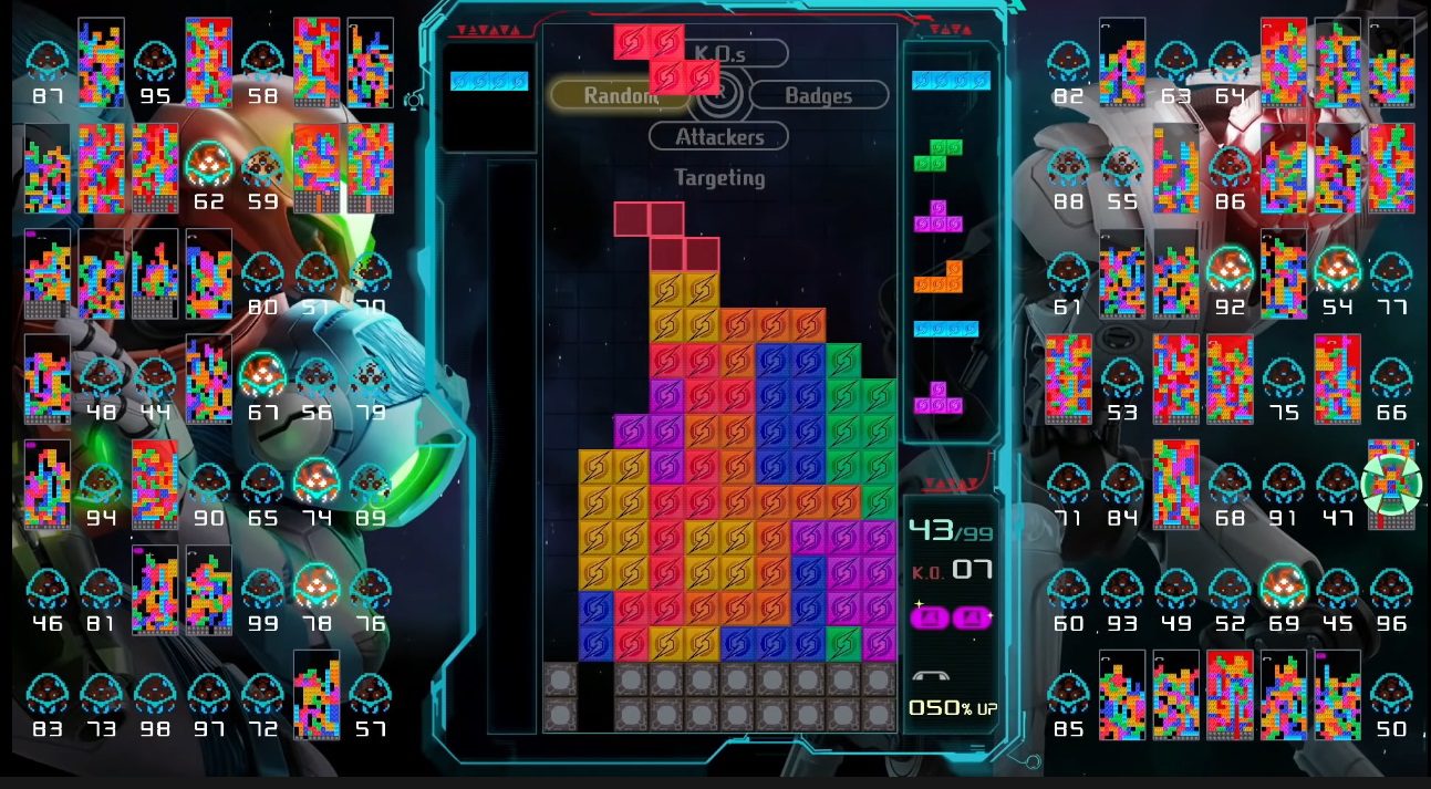 You can earn a cool Metroid Dread theme in Tetris 99 this week
