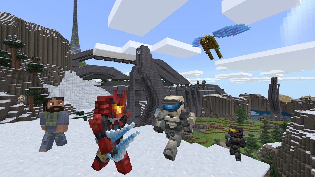 Minecraft's Master Chief pack got an upgrade for Halo: Infinite