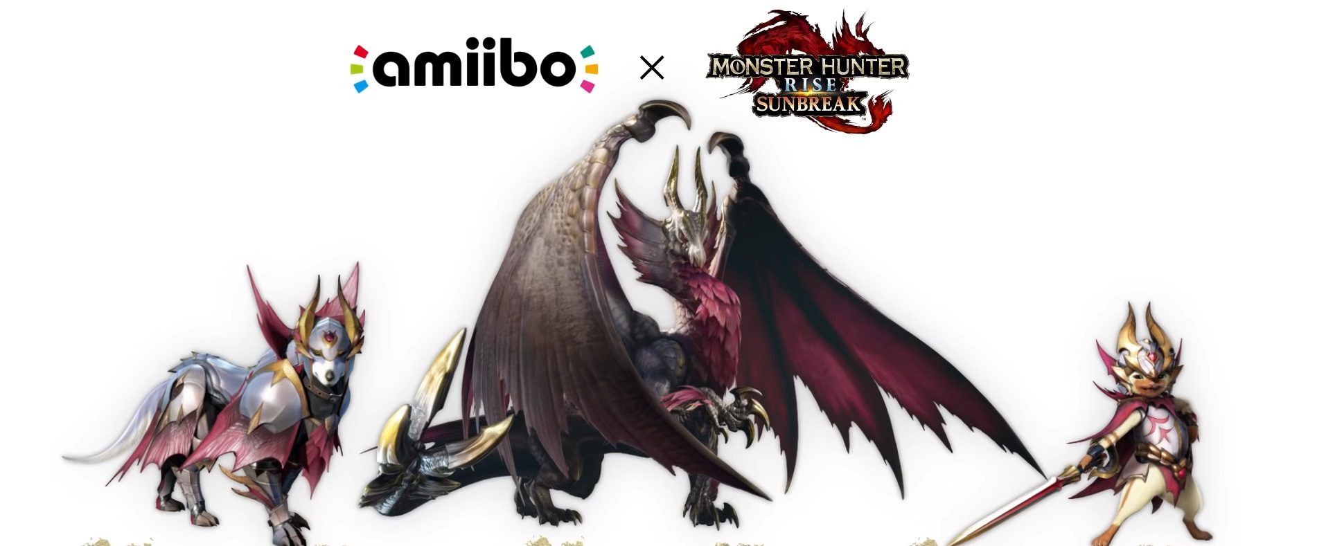 Sunbreak is giving us three new Monster Hunter Rise amiibo