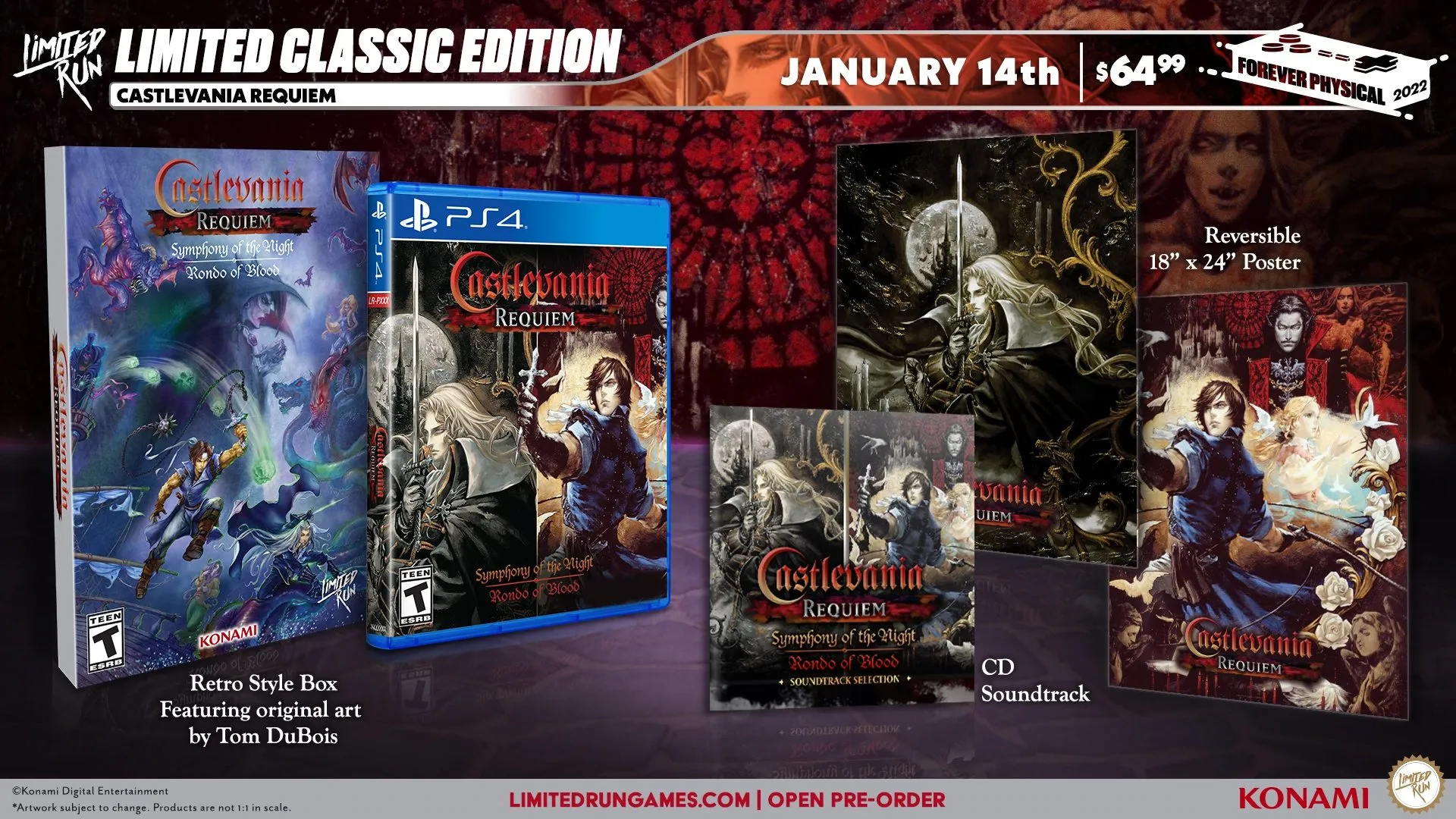 Castlevania Requiem physical edition pre-orders are open at Limited Run, and check out that box!