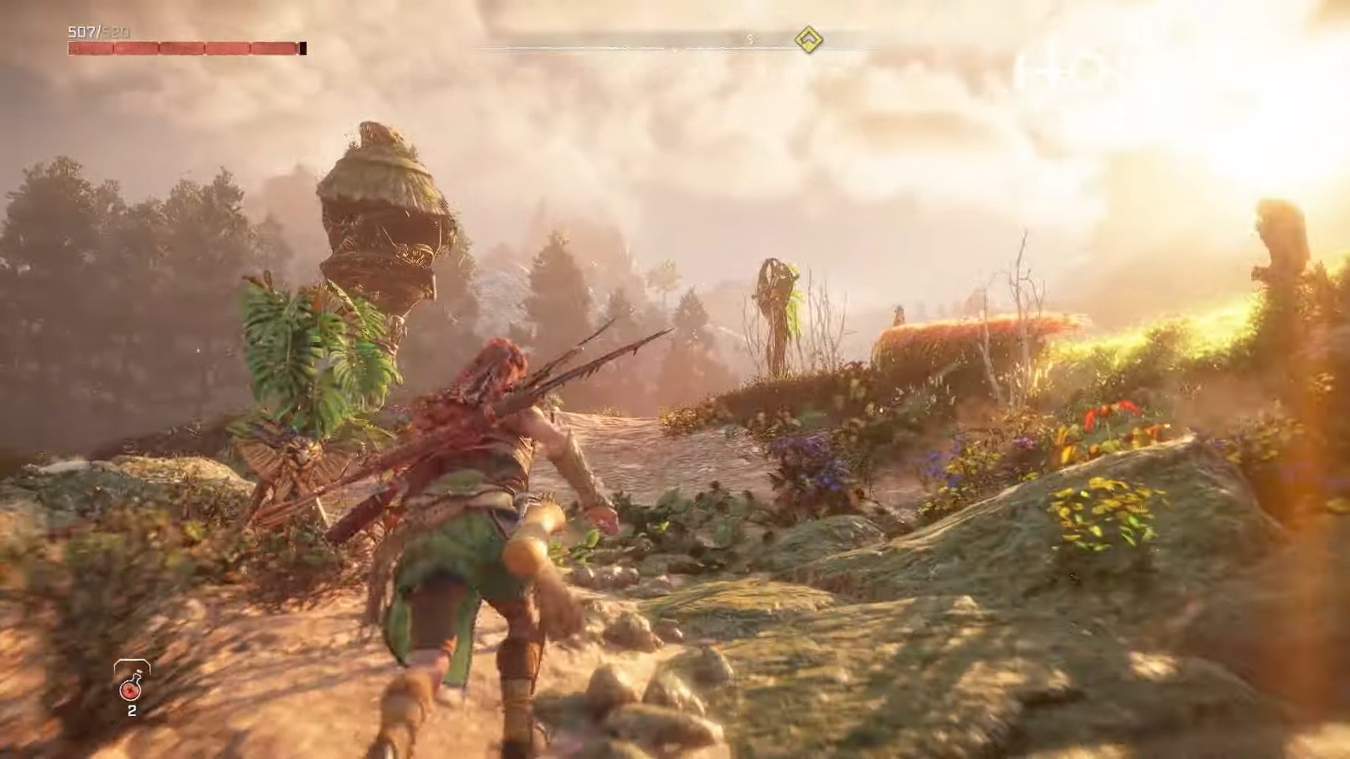 Here's a very short video of Horizon Forbidden West running on a PS4