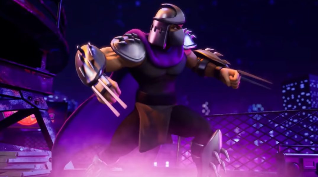 The evil Shredder attacks in Nickelodeon All-Star Brawl
