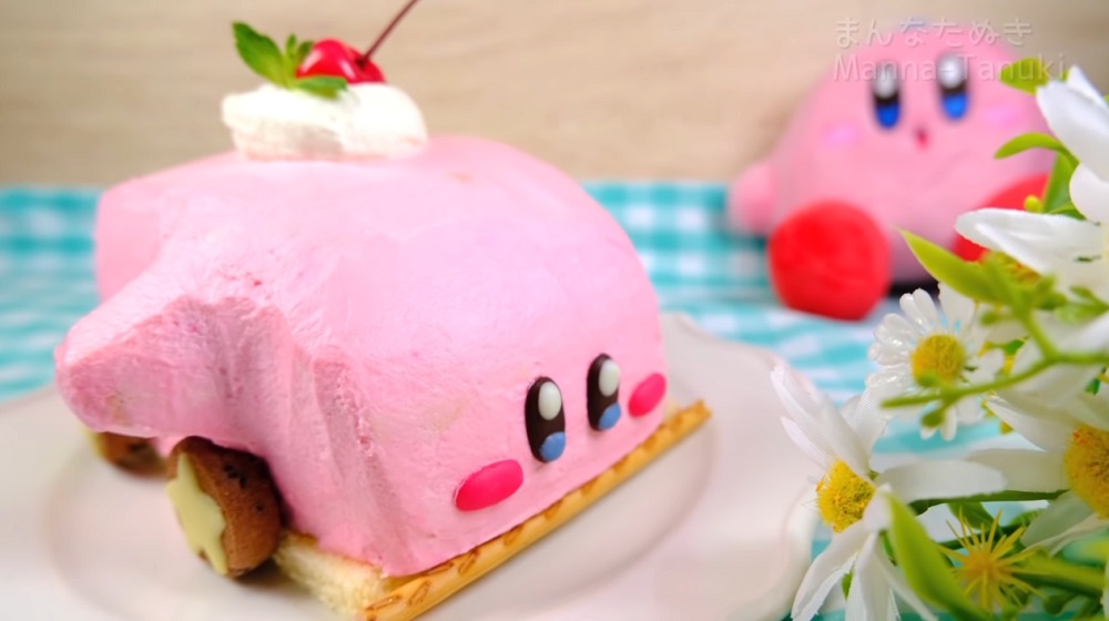 This delicious Kirby car cake is sweet in every sense