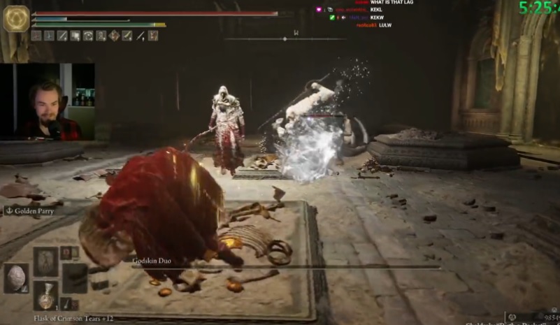 Beating Elden Ring's Godskin Duo with just fists is as crazy as it sounds