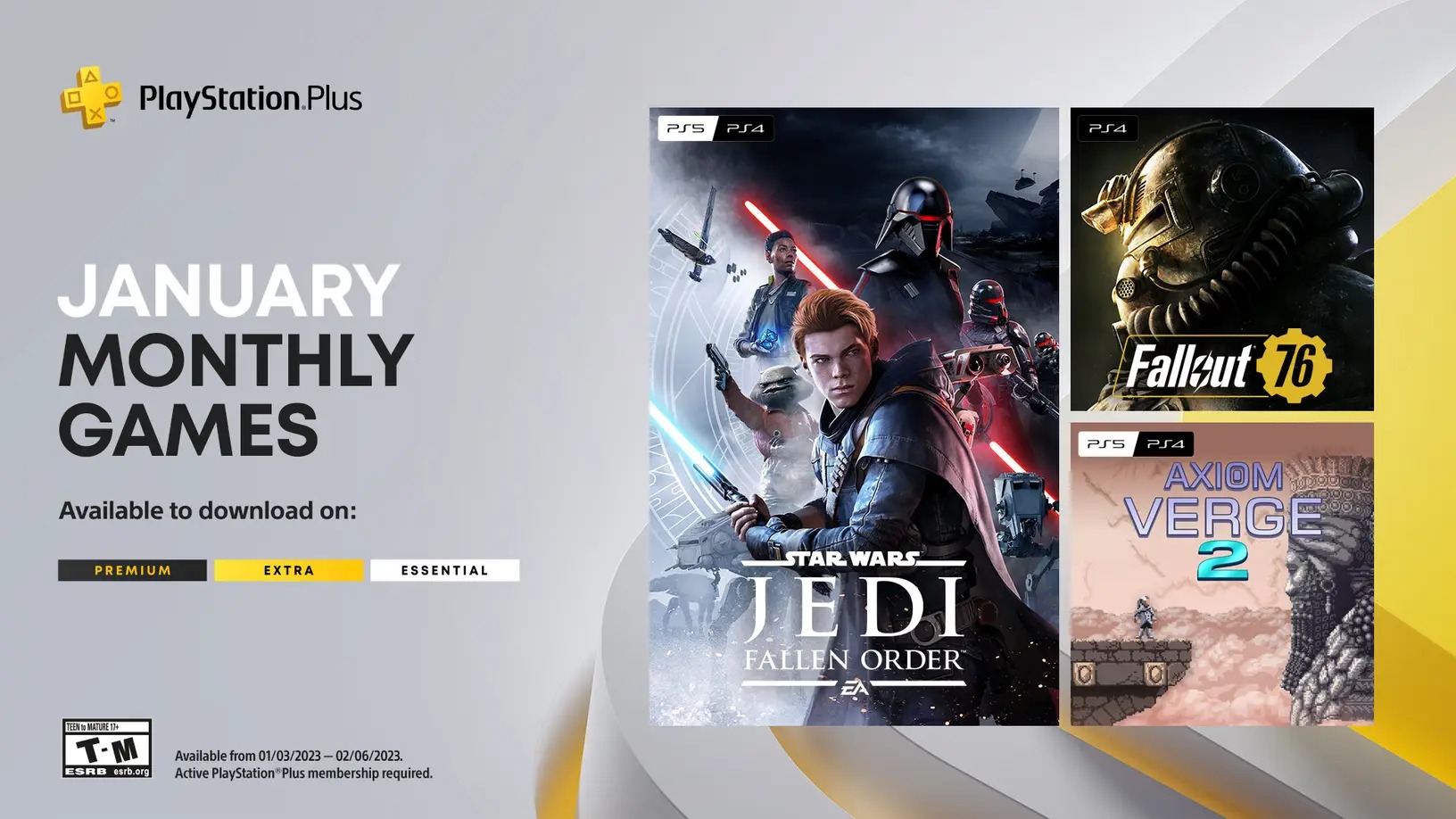 PlayStation Plus kicks off 2023 with Fallen Order in January