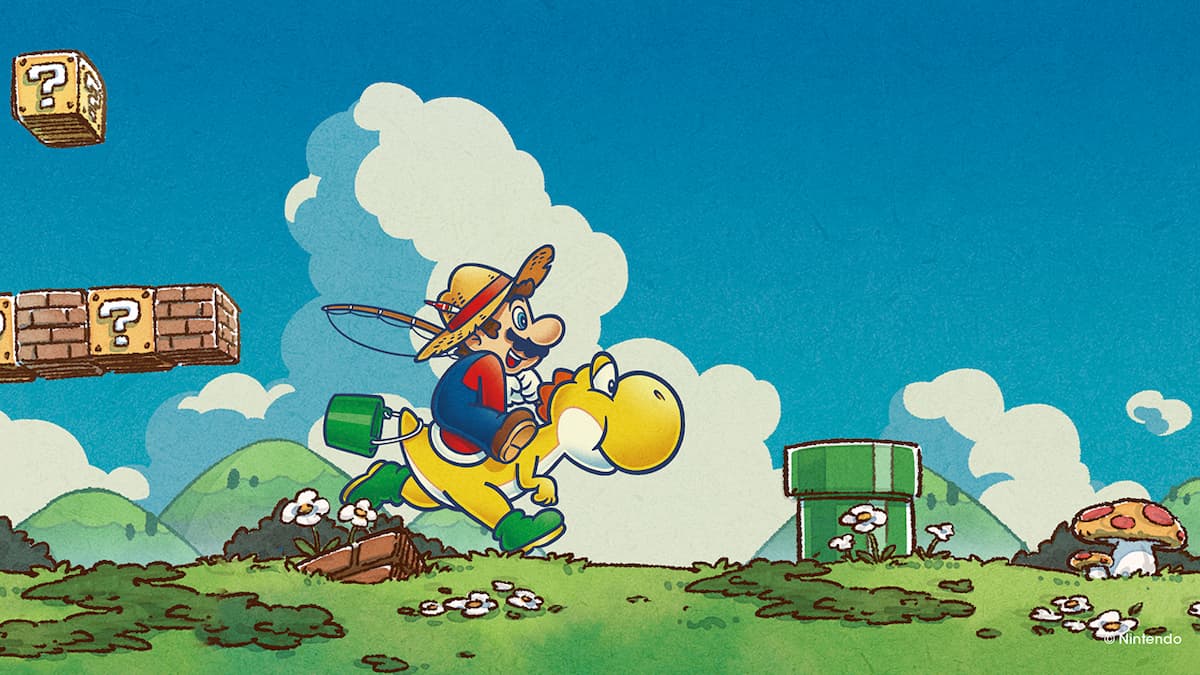 Nintendo just shared super cute Mario and Yoshi wallpaper art