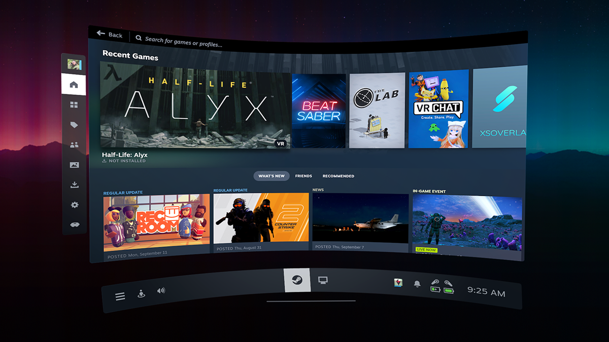 SteamVR 2.0 releases with new UI and features
