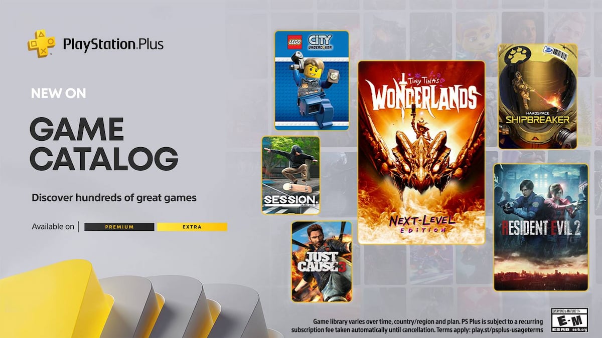 PlayStation Plus Game Catalog gets Tiny Tina's Wonderlands and more this month