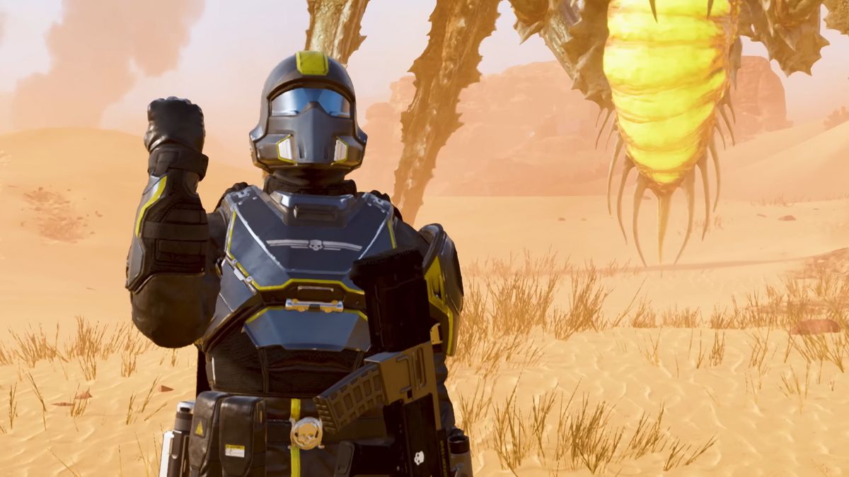 Lucky Helldivers 2 player kills a Bile Titan with ragdoll physics