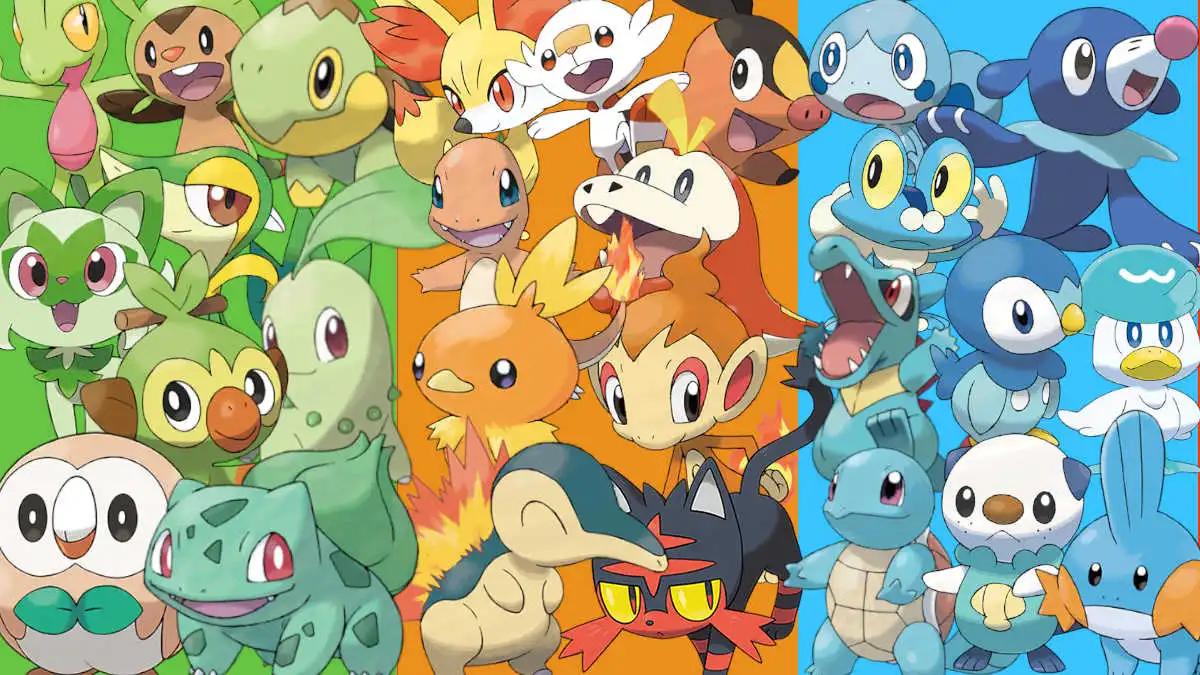 All Pokémon Starters by Generation