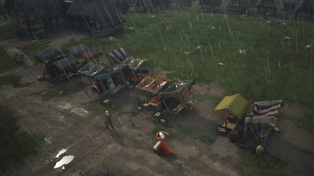 How to move excess supplies and exposed goods in Manor Lords