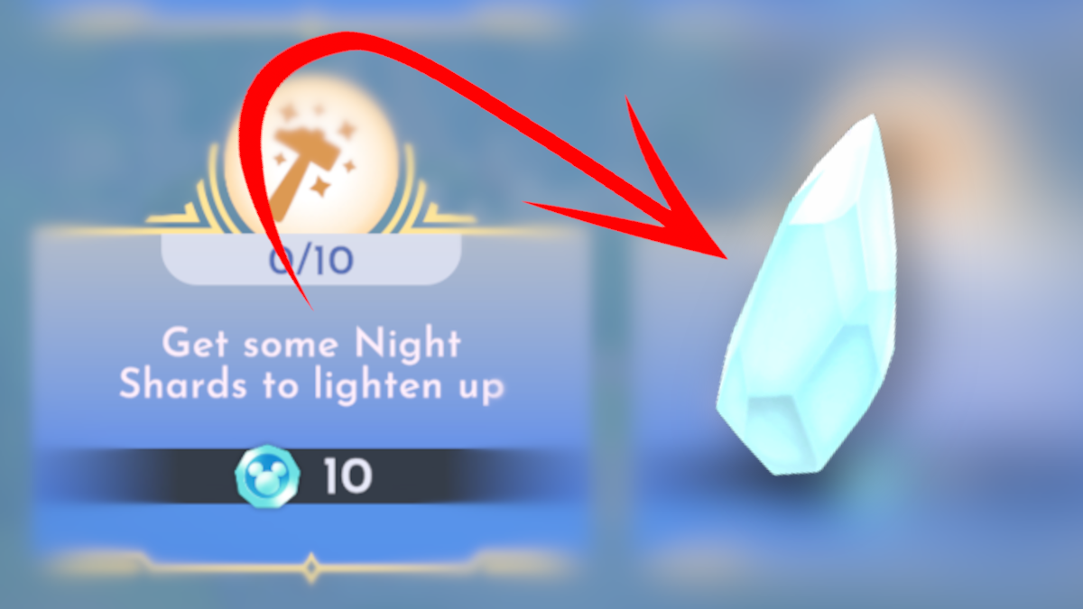 How to 'get some Night Shards to lighten up' in Disney Dreamlight Valley
